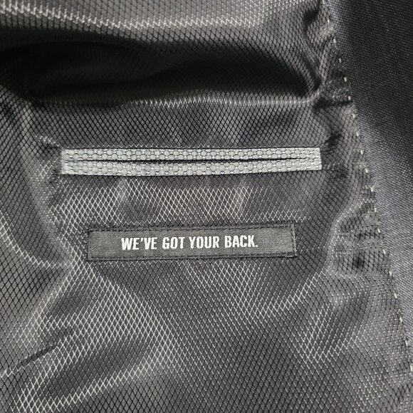 Kenneth Cole 44L Gray Black Blazer Suit Jacket - Picture 11 of 11